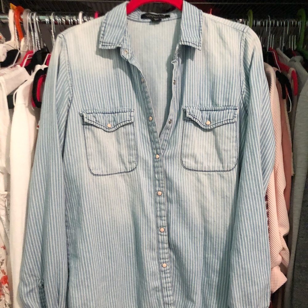 Striped button shirt